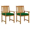 Image de vidaXL Chaises de jardin avec coussins lot de 2 Bois d'acacia massif
