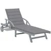 Image de vidaXL Vidaxl Chaise Longue De Jardin Avec Coussin Bois D'acacia Solide