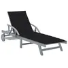 Image de vidaXL Chaise longue de jardin avec coussin Bois d'acacia solide3061336