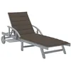 Image de vidaXL Chaise longue de jardin avec coussin Bois d'acacia solide3061337