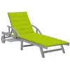 Image de vidaXL Chaise longue de jardin avec coussin Bois d'acacia solide3061340