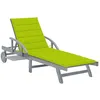 Image de vidaXL Vidaxl Chaise Longue De Jardin Avec Coussin Bois D'acacia Solide