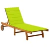 Image de vidaXL Chaise longue de jardin avec coussin Bois d'acacia solide3061355
