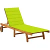 Image de Vidaxl Chaise Longue De Jardin Avec Coussin Bois D'acacia Solide