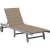 Image de vidaXL Vidaxl Chaise Longue De Jardin Avec Coussin Gris Bois D'acacia Solide