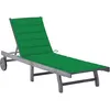 Image de vidaXL Vidaxl Chaise Longue De Jardin Avec Coussin Gris Bois D'acacia Solide
