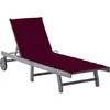 Image de vidaXL Vidaxl Chaise Longue De Jardin Avec Coussin Gris Bois D'acacia Solide