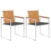 Image de vidaXL Chaises de jardin avec coussins lot de 2 Acacia solide et acier3061488