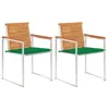 Image de vidaXL Chaises de jardin avec coussins lot de 2 Acacia solide et acier3061493