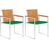 Image de Vidaxl Chaises De Jardin Avec Coussins 2 Pcs Acacia Solide Et Acier