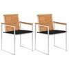 Image de vidaXL Chaises de jardin avec coussins lot de 2 Acacia solide et acier3061495