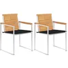 Image de vidaXL Vidaxl Chaises De Jardin Avec Coussins 2 Pcs Teck Solide Et Acier