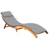 Image de vidaXL Vidaxl Chaise Longue De Jardin Avec Coussin Bois D'acacia Solide