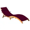Image de vidaXL Chaise longue de jardin avec coussin Bois d'acacia solide3061581