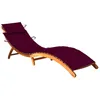 Image de vidaXL Vidaxl Chaise Longue De Jardin Avec Coussin Bois D'acacia Solide