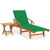 Image de vidaXL Chaise longue de jardin avec table et coussin Bois d'acacia3061622