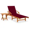 Image de vidaXL Chaise longue de jardin avec table et coussin Bois d'acacia3061626