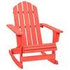 Image de Vidaxl Chaise Ã Bascule De Jardin Adirondack Bois De Sapin Rouge
