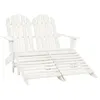 Image de vidaXL Chaise de jardin Adirondack 2 places et repose-pied sapin blanc315909