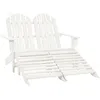 Image de vidaXL Vidaxl Chaise De Jardin Adirondack 2 Places Et Repose-Pied Sapin Blanc