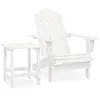 Image de Vidaxl Chaise De Jardin Adirondack Avec Table Bois De Sapin Blanc
