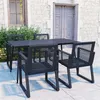 Image de vidaXL Ensemble à manger d'extérieur 5 pcs Rotin PVC Noir