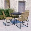 Image de vidaXL Ensemble à manger d'extérieur 5 pcs résine tressée et verre3060232
