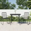 Image de vidaXL Ensemble à manger de jardin 3 pcs noir rotin PVC