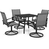 Image de Vidaxl Ensemble De Salle Ã Manger De Jardin 5 Pcs TextilÃ¨ne Et Acier
