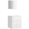 Image de Ensemble de meubles de bain 2 pcs Blanc brillant AgglomÃ©rÃ© - VidaXL