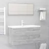 Image de vidaXL Ensemble de meubles de salle de bain 2 pcs Gris béton Aggloméré 804849