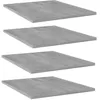 Image de vidaXL Panneaux de bibliothèque 4 pcs gris béton bois d’ingénierie
