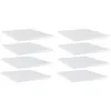 Image de vidaXL Panneaux de bibliothèque 8 pcs blanc brillant bois d’ingénierie