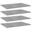 Image de vidaXL Panneaux de bibliothèque 4 pcs gris béton bois d’ingénierie