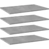 Image de Vidaxl Panneaux De BibliothÃ¨que 4 Pcs Gris BÃ©ton 60x40x1,5cm AgglomÃ©rÃ©