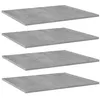 Image de vidaXL Panneaux de bibliothèque 4 pcs gris béton bois d’ingénierie