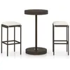 Image de Vidaxl Ensemble De Bar De Jardin 3pcs Coussins RÃ©sine TressÃ©e Marron