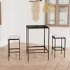 Image de Vidaxl Ensemble De Bar De Jardin 3 Pcs Coussins RÃ©sine TressÃ©e Marron