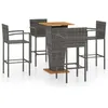 Image de Vidaxl Ensemble De Bar De Jardin 5 Pcs Gris