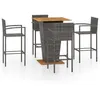 Image de vidaXL Ensemble de bar de jardin 5 pcs Gris