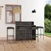 Image de vidaXL Ensemble de bar de jardin avec coussins 5 pcs Gris3064880