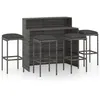 Image de vidaXL Ensemble de bar de jardin avec coussins 5 pcs Gris