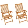 Image de Chaises De Jardin 2 Pcs Avec Coussins Gris Bois De Teck Massif Yueyinnkeji Type9