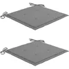 Image de Vidaxl Chaises De Jardin 2 Pcs Avec Coussins Gris Bois De Teck Massif