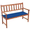 Image de vidaXL Banc de jardin avec coussin 120 cm Bois d'acacia massif