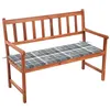 Image de vidaXL Banc de jardin avec coussin 120 cm Bois d'acacia massif