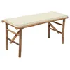 Image de vidaXL Banc de jardin pliable avec coussin 118 cm Bambou