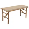 Image de vidaXL Banc de jardin pliable avec coussin 118 cm Bambou3063852