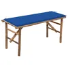 Image de vidaXL Banc de jardin pliable avec coussin 118 cm Bambou3063859