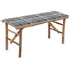 Image de vidaXL Banc de jardin pliable avec coussin 118 cm Bambou
